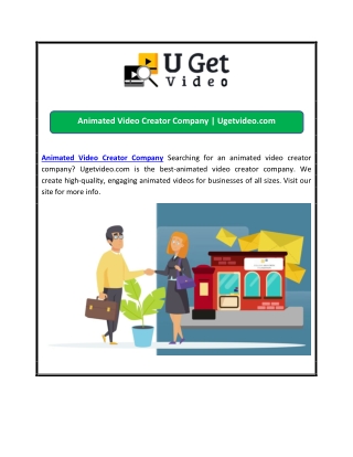 Animated Video Creator Company | Ugetvideo.com