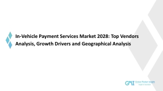 In-Vehicle Payment Services Market Trends, Analysis & Forecast, 2028