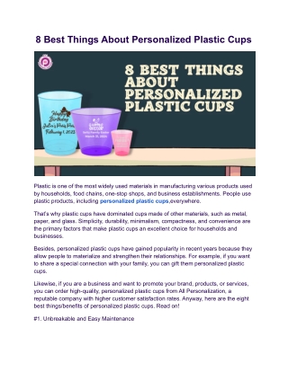 8 Best Things About Personalized Plastic Cups (1)