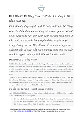 Cam Nang Tham Quan Dinh Ban Co Da Nang Cung Xuantien52hz