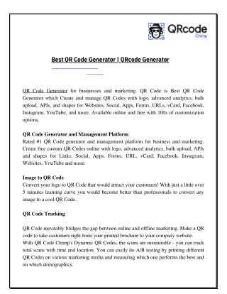 Best QR Code Generator | QRcode Generator
