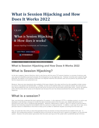 What is Session Hijacking and How Does It Works 2022