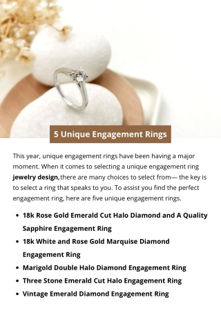 5 Unique Engagement Rings