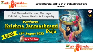 Janmanshtami Special Puja on Sri Krishna Janmashtami Festival