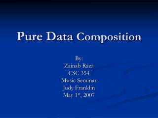 Pure Data Composition