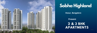 Sobha Highland Hosur Road Bangalore  - E-Brochure