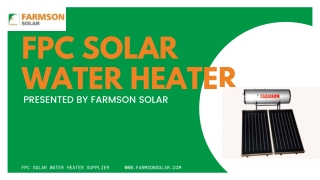 FPC SOLAR WATER HEATER