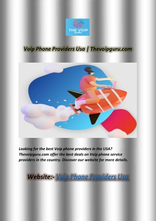 Voip Phone Providers Usa  Thevoipguru