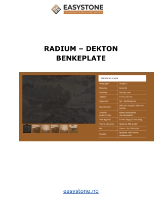 RADIUM – DEKTON BENKEPLATE