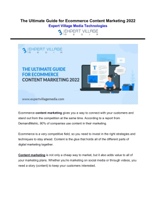 The Ultimate Guide for Ecommerce Content Marketing 2022