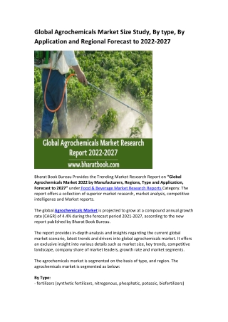 Global Agrochemicals Market Research Report 2022-2027
