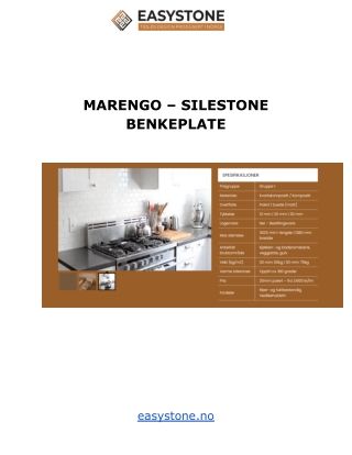 MARENGO – SILESTONE BENKEPLATE