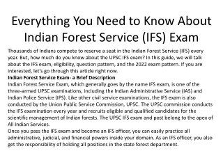 Everything You Need to Know About Indian Forest