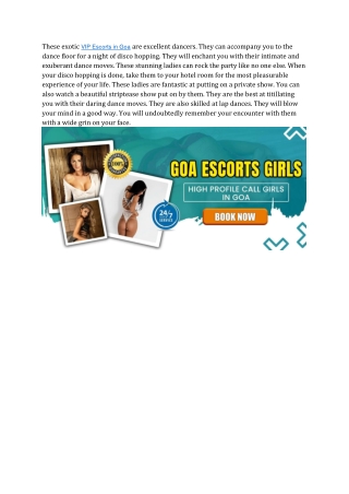 VIP Escorts in Goa