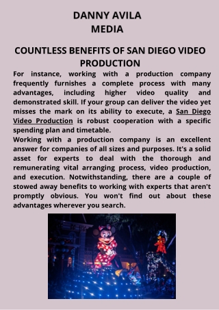 Countless Benefits Of San Diego Video Production