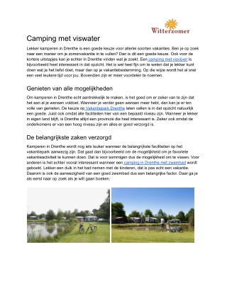 Camping met viswater