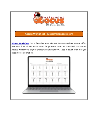 Online Abacus Classes | Mastermindabacus.com