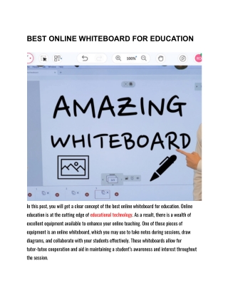 BEST ONLINE WHITEBOARD FOR EDUCATION