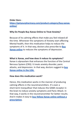 Why Do People Buy Xanax Online to Treat Anxiety_