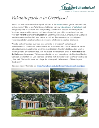Vakantieparken in Overijssel