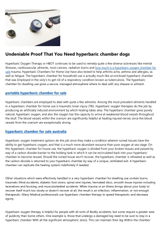 When Professionals Run Into Problems With hyperbaric chamber for sale wheelchair