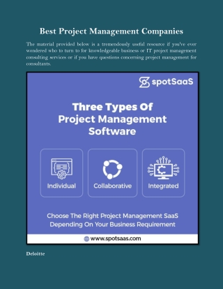 Best Project Management Companies