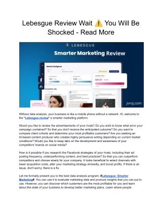 Lebesgue Review - Marketing Software For eCommerce - Know More