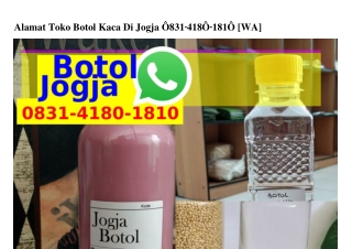 Alamat Toko Botol Kaca Di Jogja