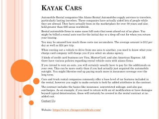 Kayak Cars