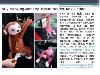Buy Hanging Monkey Tissue Holder Box Online