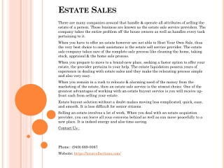 Estate Sales