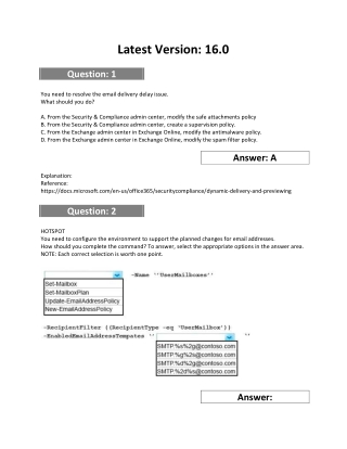 MS-203 Latest Test Preparation