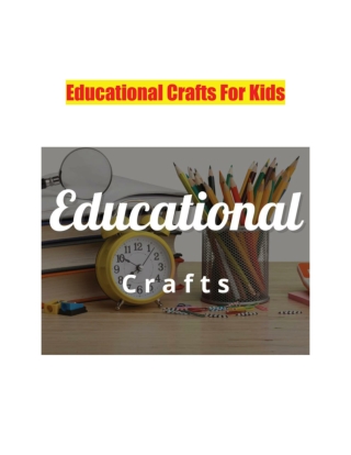 Educational Crafts For Kids