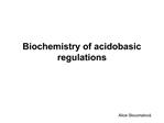 Biochemistry of acidobasic regulations