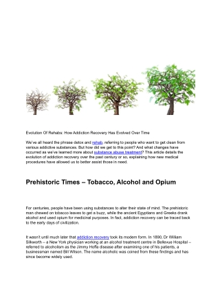 Evolution Of Rehabs_ How Addiction Recovery Has Evolved Over Time