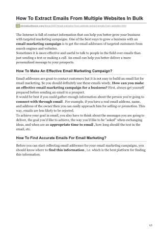 1How To Extract Emails From Multiple Websites In Bulk