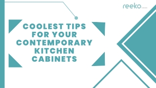 Coolest Tips For Your Contemporary Kitchen Cabinets