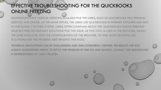 Easy way to troubleshoot QuickBooks Online Freezing issue