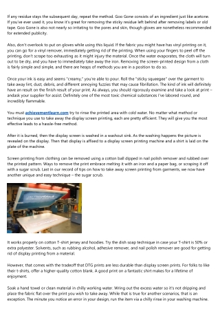 Seven Confirmed Methods To Remove Display Printing