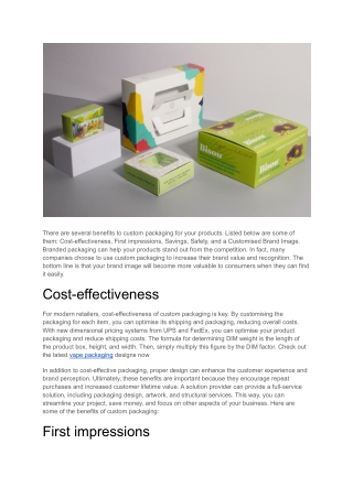 The Top 6 Benefits of Branded Packaging