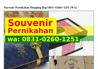 Souvenir Pernikahan Shopping Bag