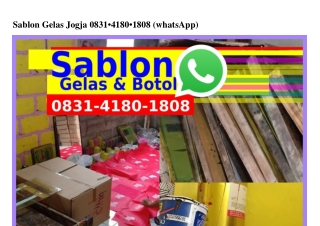 Sablon Gelas Jogja