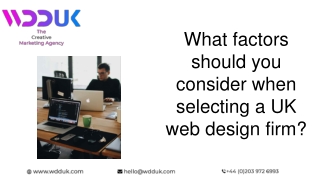 What factors should you consider when selecting a UK web design firm_