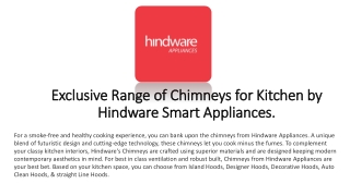 Exclusive Range of Chimneys for Kitchen by Hindware