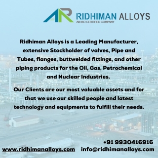 Ridhiman Alloys Manufacturing
