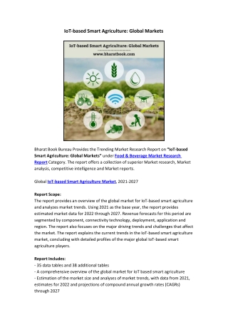 IoT-based Smart Agriculture Global Markets