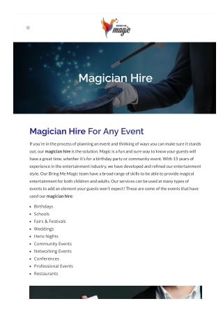 Magician Hire Adelaide