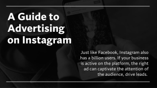 A Guide to Advertising on Instagram