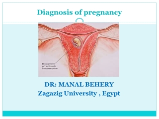 Diagnosis of pregnancy &antenatal care