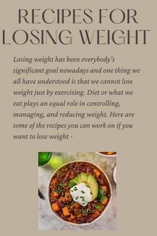 Recipes for Losing Weight Mohit Bansal Chandigarh